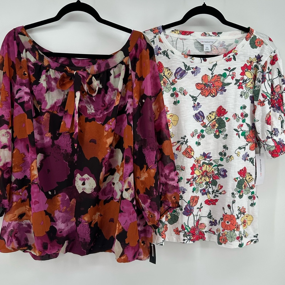 Liz Claiborne & New Directions Spring Bundle Women's Size 2X NWT Floral Design - Picture 2 of 10